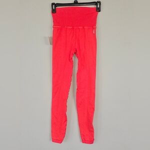 FP Movement by Free People Red Rib-Waist Leggings.